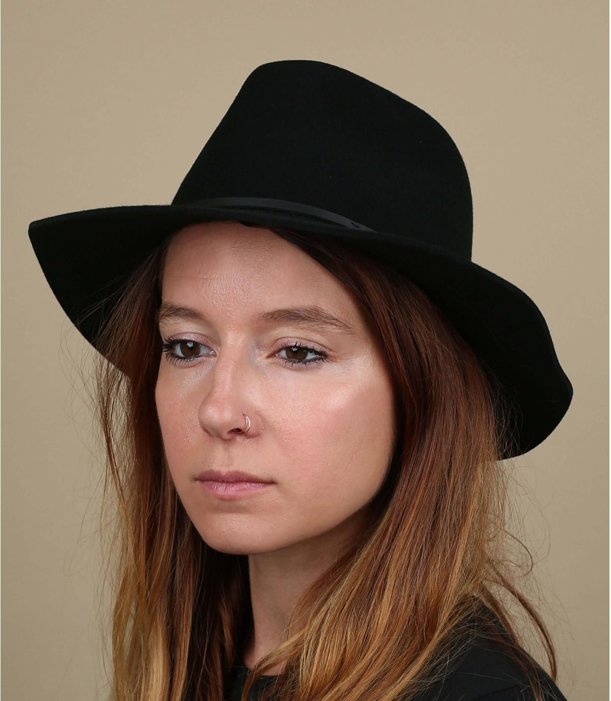 Brixton women hat Wesley fedora black wm